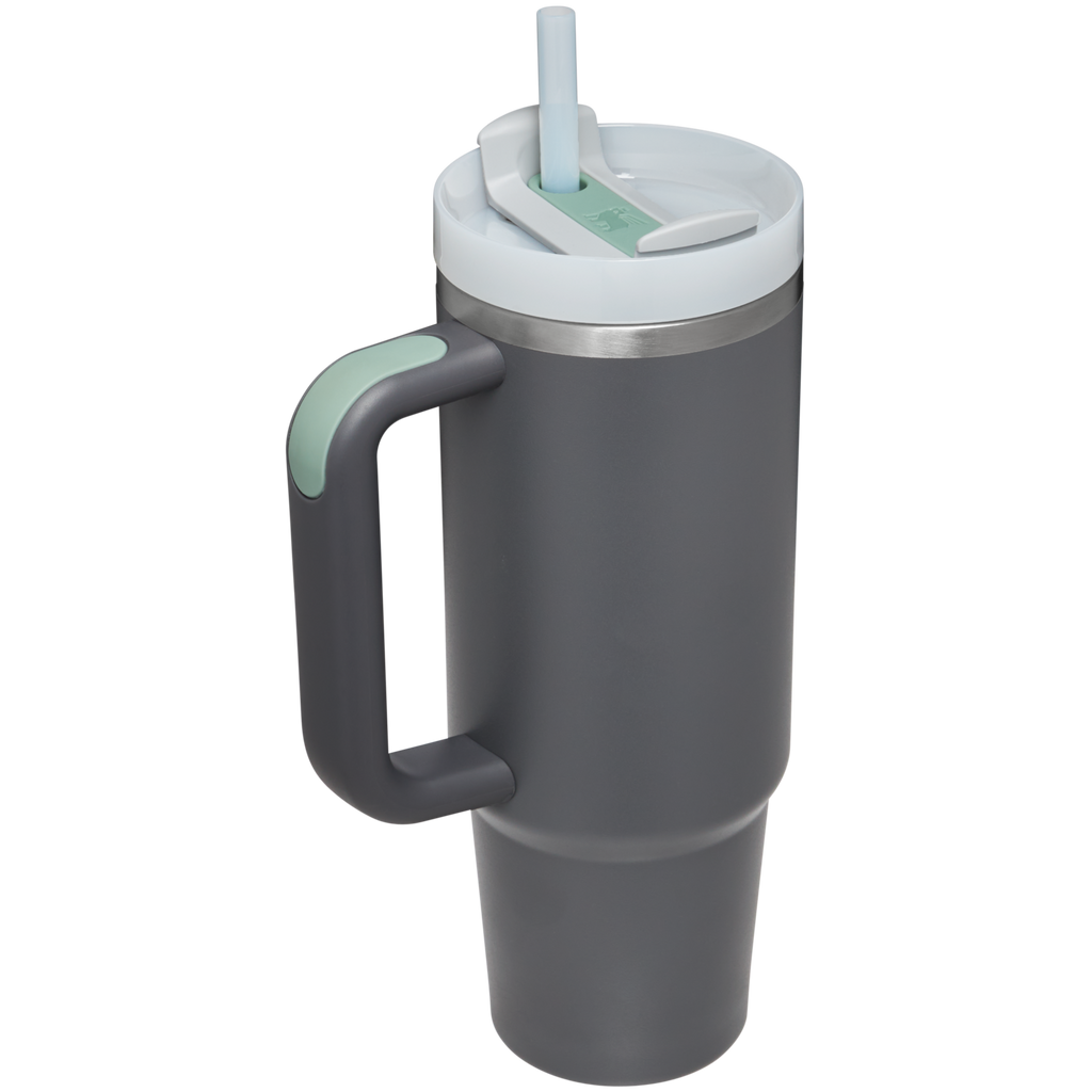 Large Capacity The Quencher H2.0 Flowstate Tumbler | Stanley Create D331C - Double-Wall Vacuum Insulated Travel Tumbler with Straw Detail
