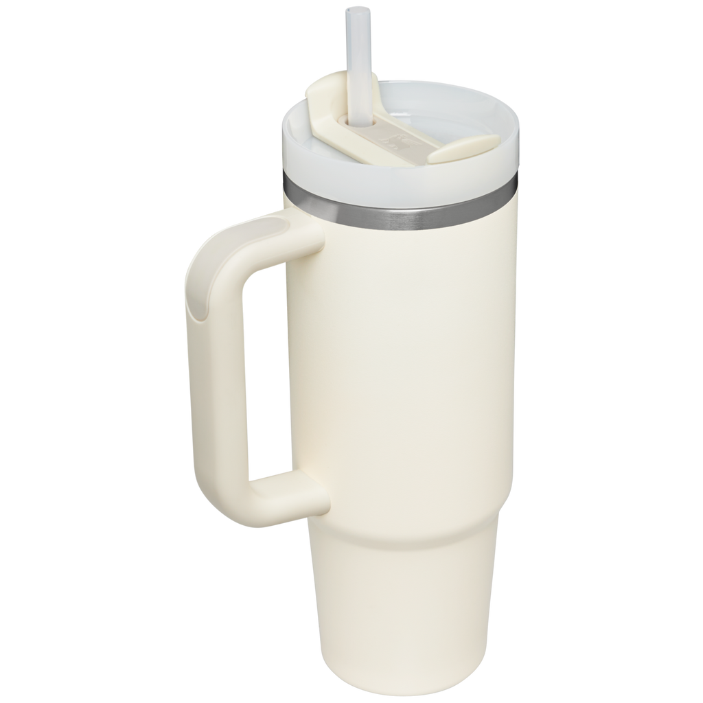 Large Capacity The Quencher H2.0 Flowstate Tumbler | Stanley Create D331C - Double-Wall Vacuum Insulated Travel Tumbler with Straw Detail