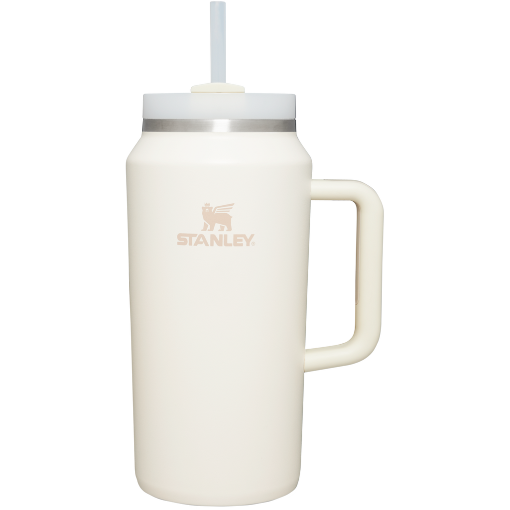 Insulated Travel The Quencher H2.0 Flowstate Tumbler D365U - Double-Wall Vacuum Insulated Travel Tumbler with Straw - Cream