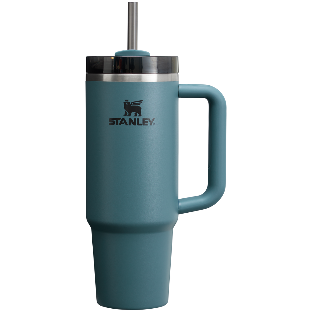 Large Capacity The Quencher H2.0 Flowstate Tumbler | Stanley Create D331C - Double-Wall Vacuum Insulated Travel Tumbler with Straw Detail