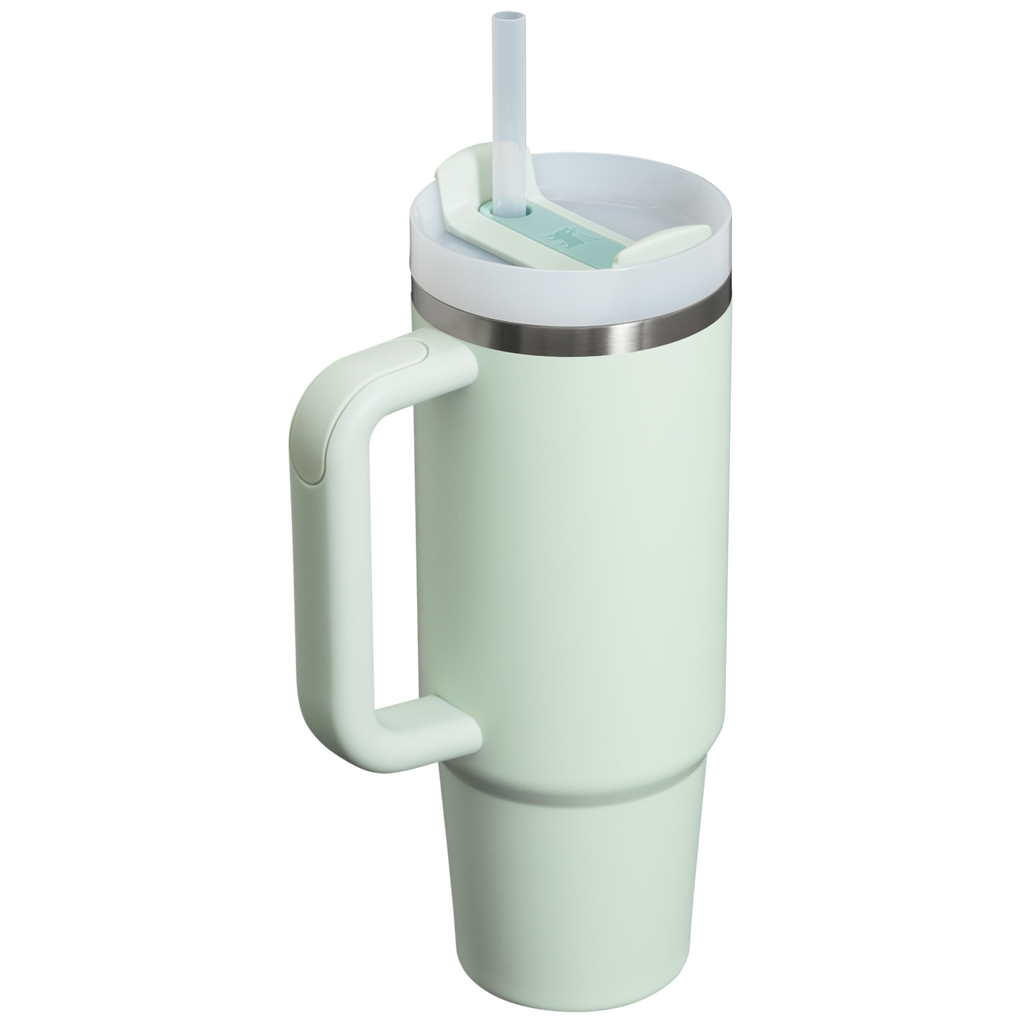 Large Capacity The Quencher H2.0 Flowstate Tumbler | Stanley Create D331C - Double-Wall Vacuum Insulated Travel Tumbler with Straw Detail