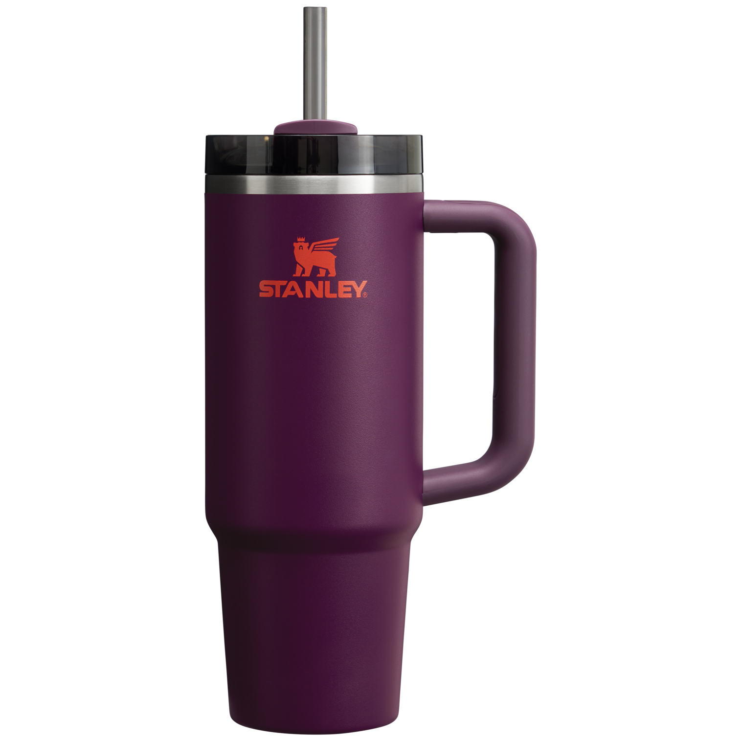 Large Capacity The Quencher H2.0 Flowstate Tumbler | Stanley Create D331C - Double-Wall Vacuum Insulated Travel Tumbler with Straw - Plum