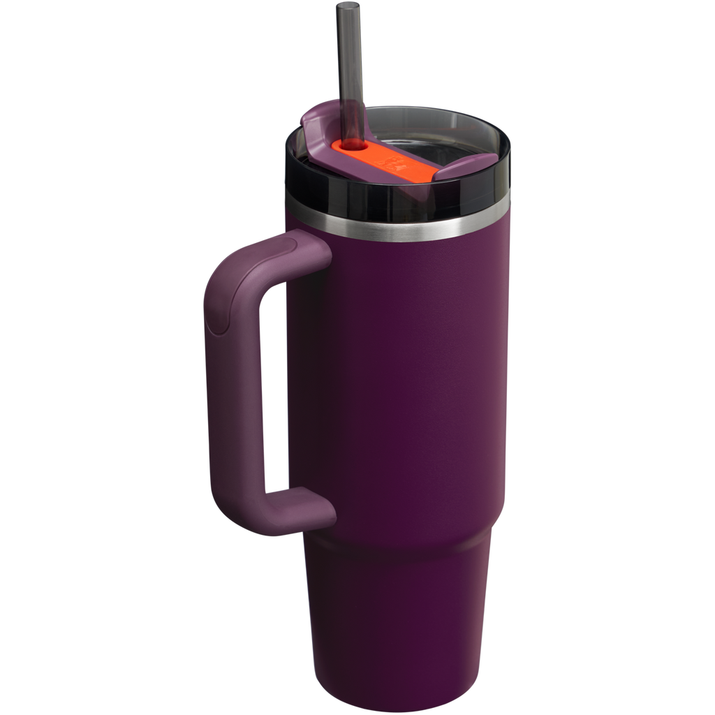 Large Capacity The Quencher H2.0 Flowstate Tumbler | Stanley Create D331C - Double-Wall Vacuum Insulated Travel Tumbler with Straw Detail