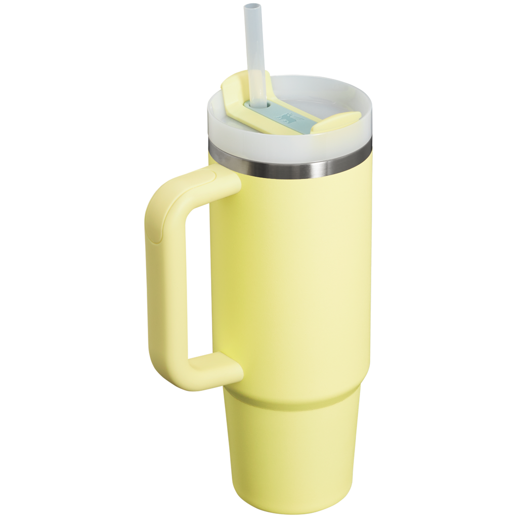 Large Capacity The Quencher H2.0 Flowstate Tumbler | Stanley Create D331C - Double-Wall Vacuum Insulated Travel Tumbler with Straw Detail