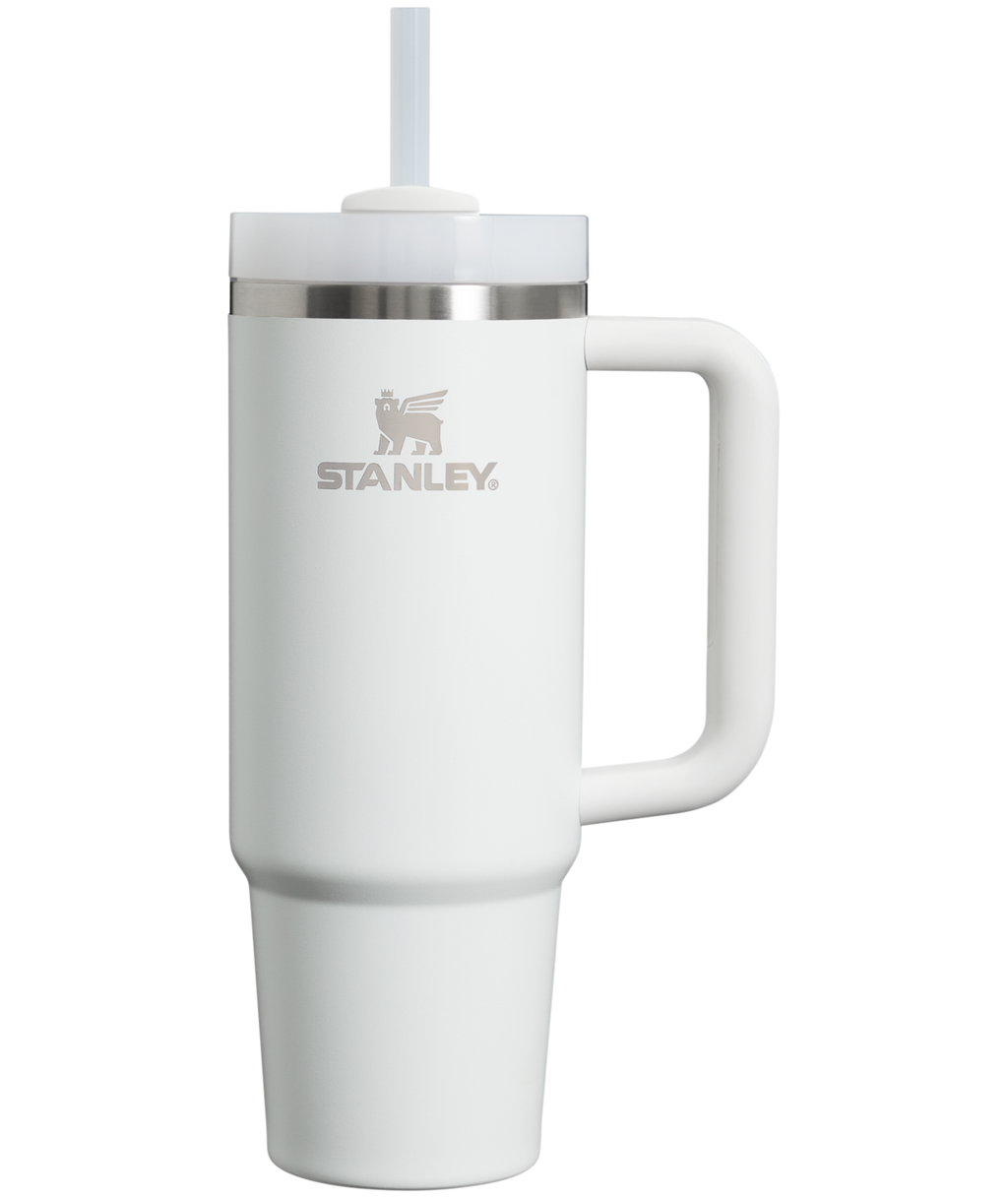 Large Capacity The Quencher H2.0 Flowstate Tumbler | Stanley Create D331C - Double-Wall Vacuum Insulated Travel Tumbler with Straw - Frost