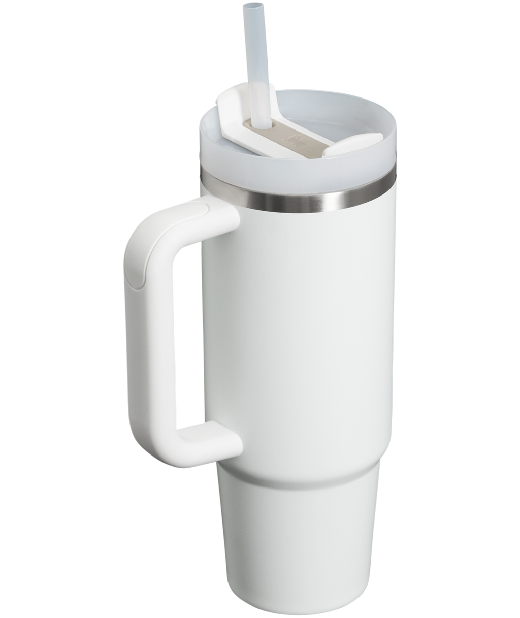 Large Capacity The Quencher H2.0 Flowstate Tumbler | Stanley Create D331C - Double-Wall Vacuum Insulated Travel Tumbler with Straw Detail