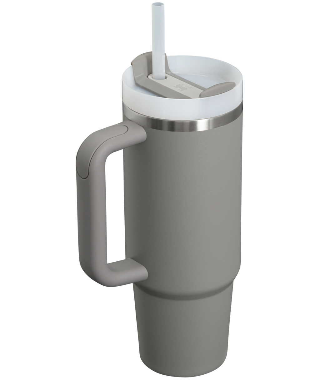 Large Capacity The Quencher H2.0 Flowstate Tumbler | Stanley Create D331C - Double-Wall Vacuum Insulated Travel Tumbler with Straw Detail