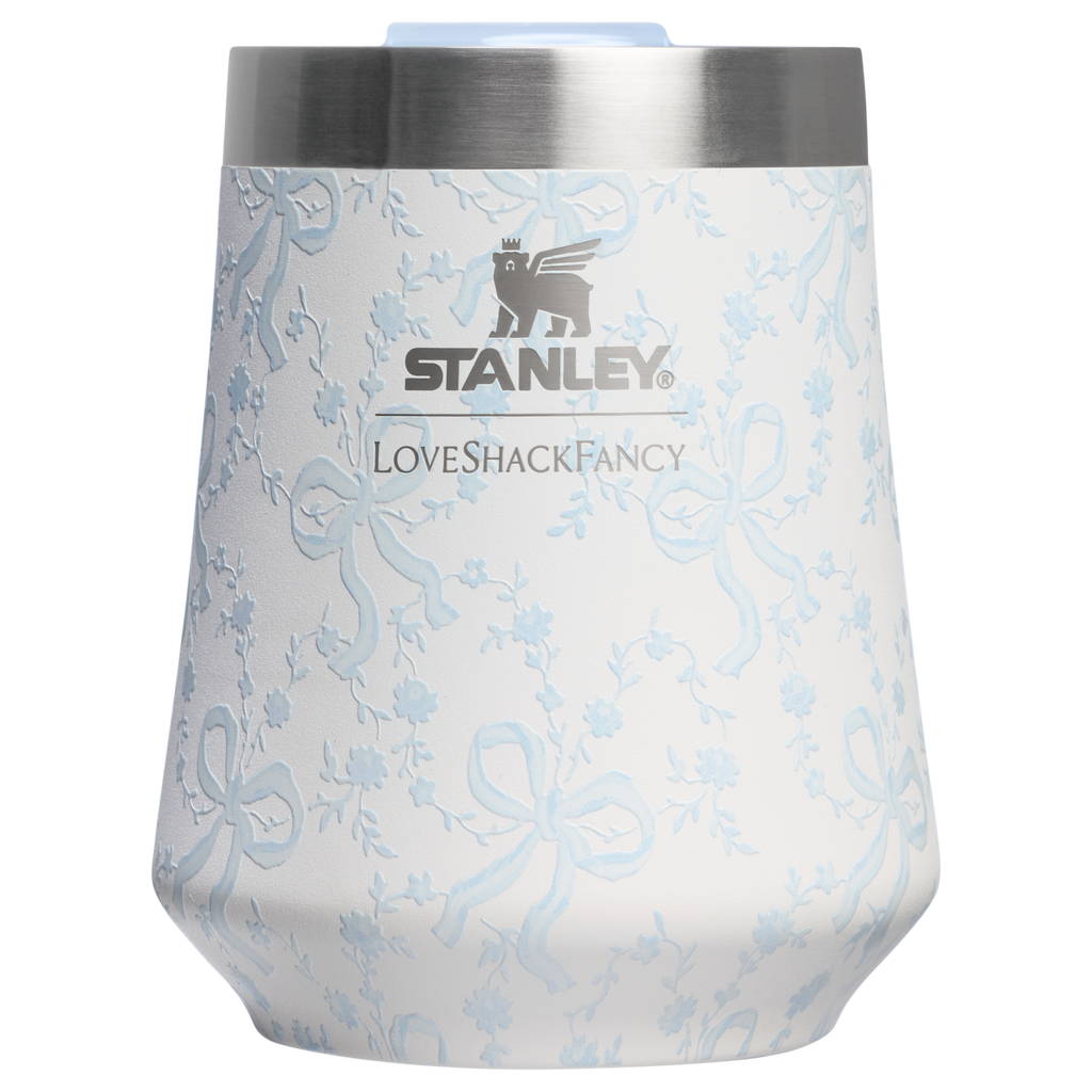 Vacuum Insulated Wine Stanley 1913 x LoveShackFancy Holiday The Reserve Wine Tumbler Set | 2-pack D205C - Elegant Stemless Vacuum Insulated Wine Tumbler Detail
