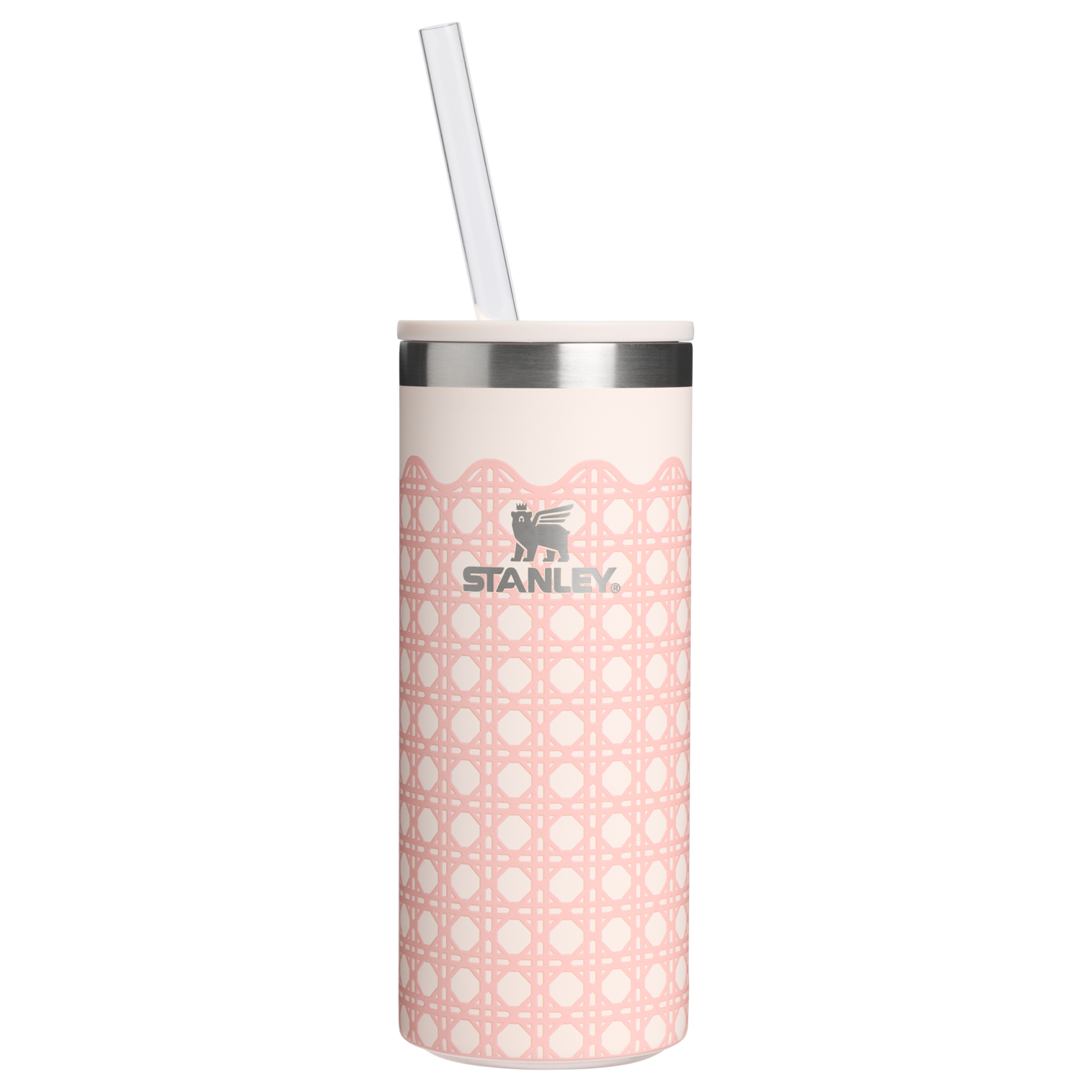 Heavy-Duty Tote The Everyday Slim Can Cooler Cup D350R - Compact All-Weather Soft-Sided Cooler Backpack - Rose Quartz Rattan