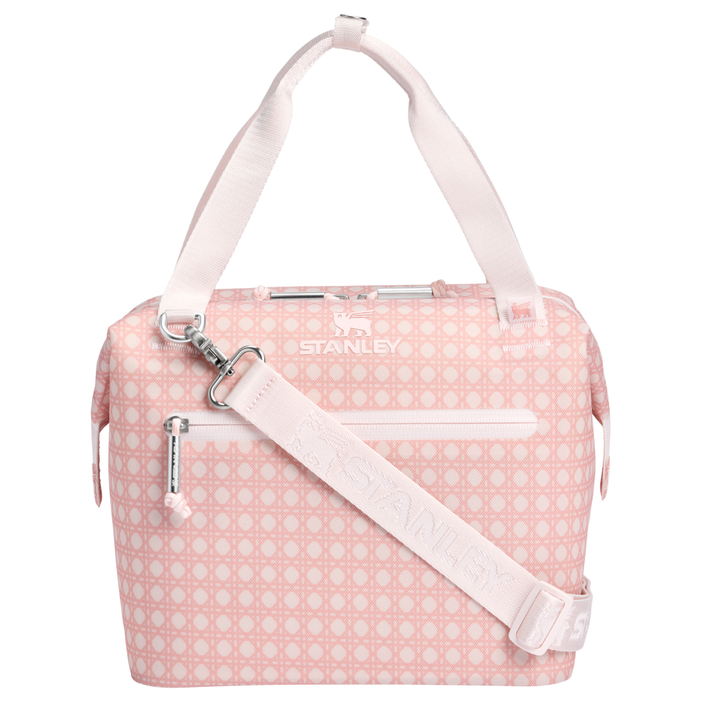 Premium All-Weather The All Day Julienne Mini Cooler D349V - Julienne Series Portable Picnic Chiller Tote - Rose Quartz Rattan