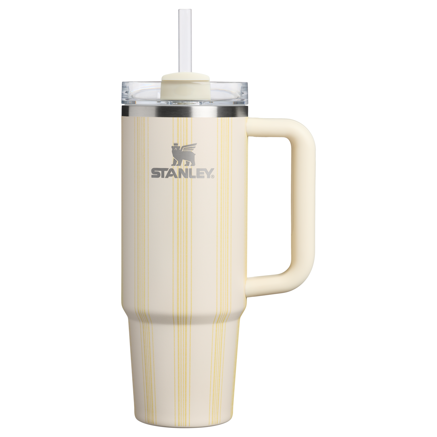 Insulated Travel The Quencher H2.0 Flowstate Tumbler D343V - FlowState 3-Position Lid Insulated Travel Mug - Cream Picnic Stripe