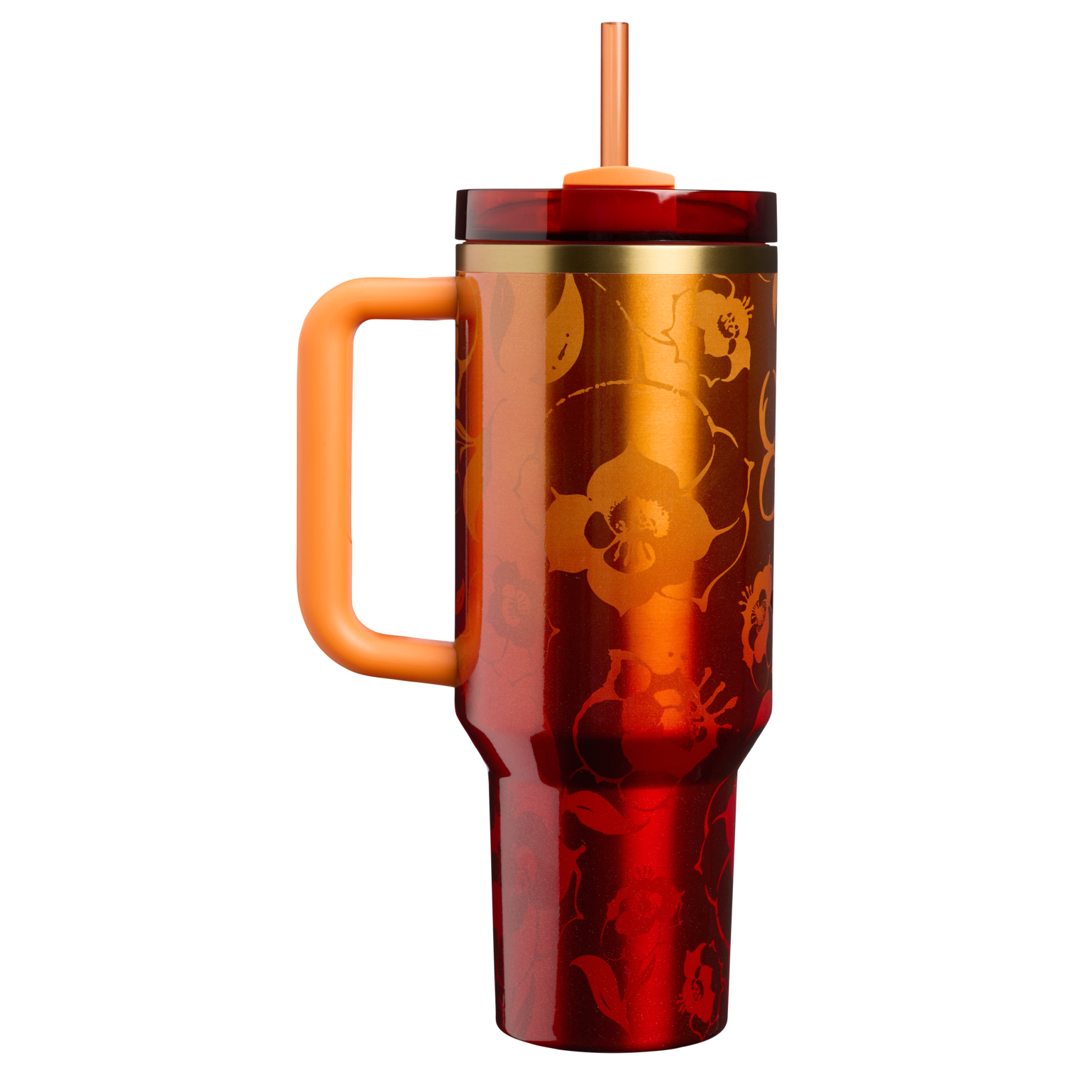 Splash-Resistant FlowState The Stanley 1913 x Karol G Quencher H2.0 Flowstate Tumbler D275T - FlowState 3-Position Lid Insulated Travel Mug Detail