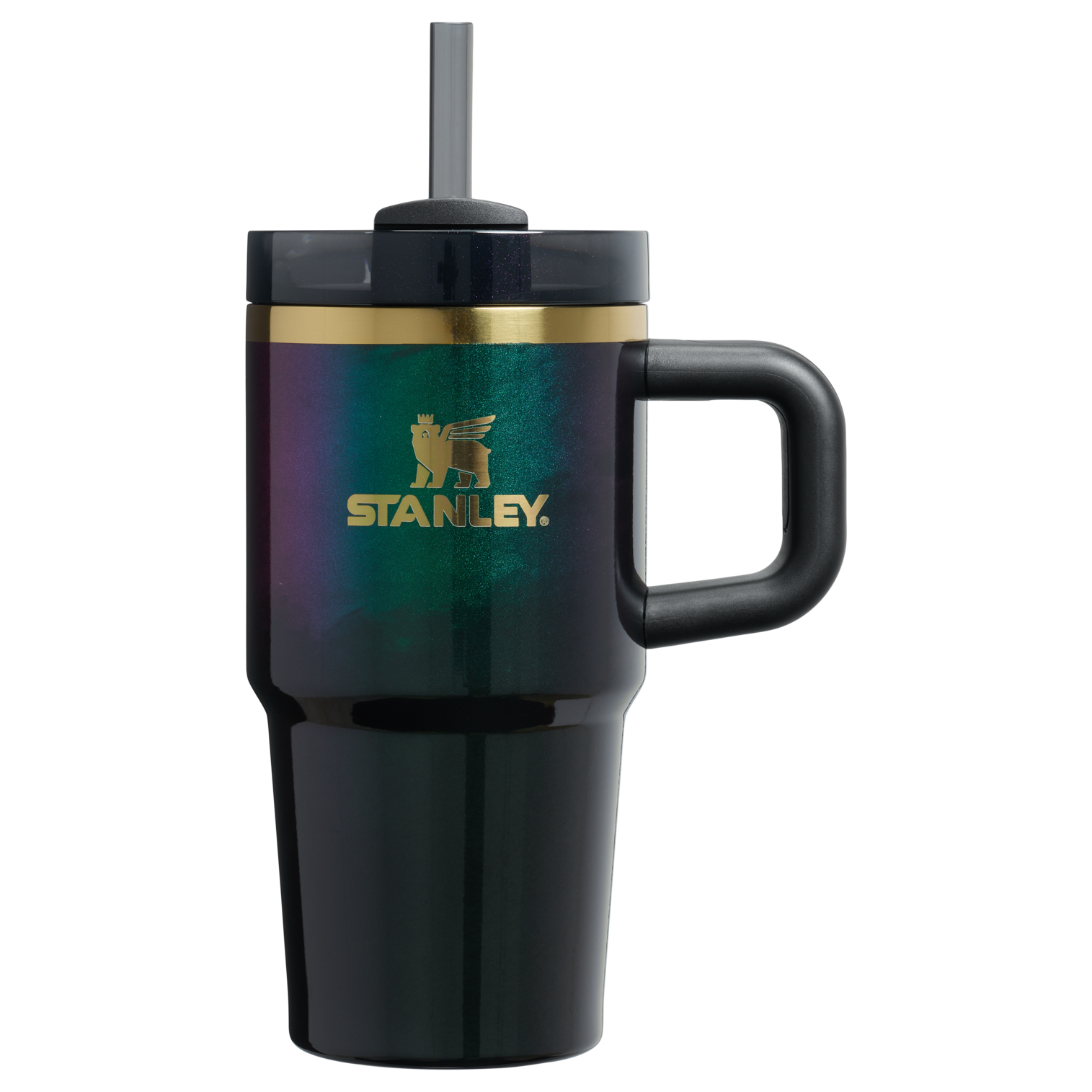 Splash-Resistant FlowState The Wicked for Good Quencher H2.0 Flowstate Tumbler D247R - Double-Wall Vacuum Insulated Travel Tumbler with Straw - Elphaba For Good