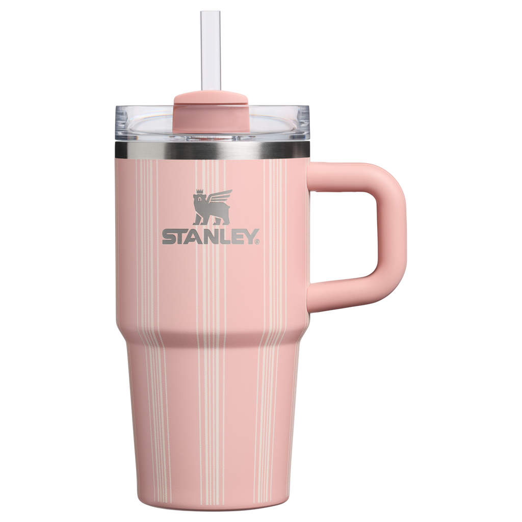 Insulated Travel The Quencher H2.0 Flowstate Tumbler D344H - FlowState 3-Position Lid Insulated Travel Mug - Peach Rose Picnic Stripe