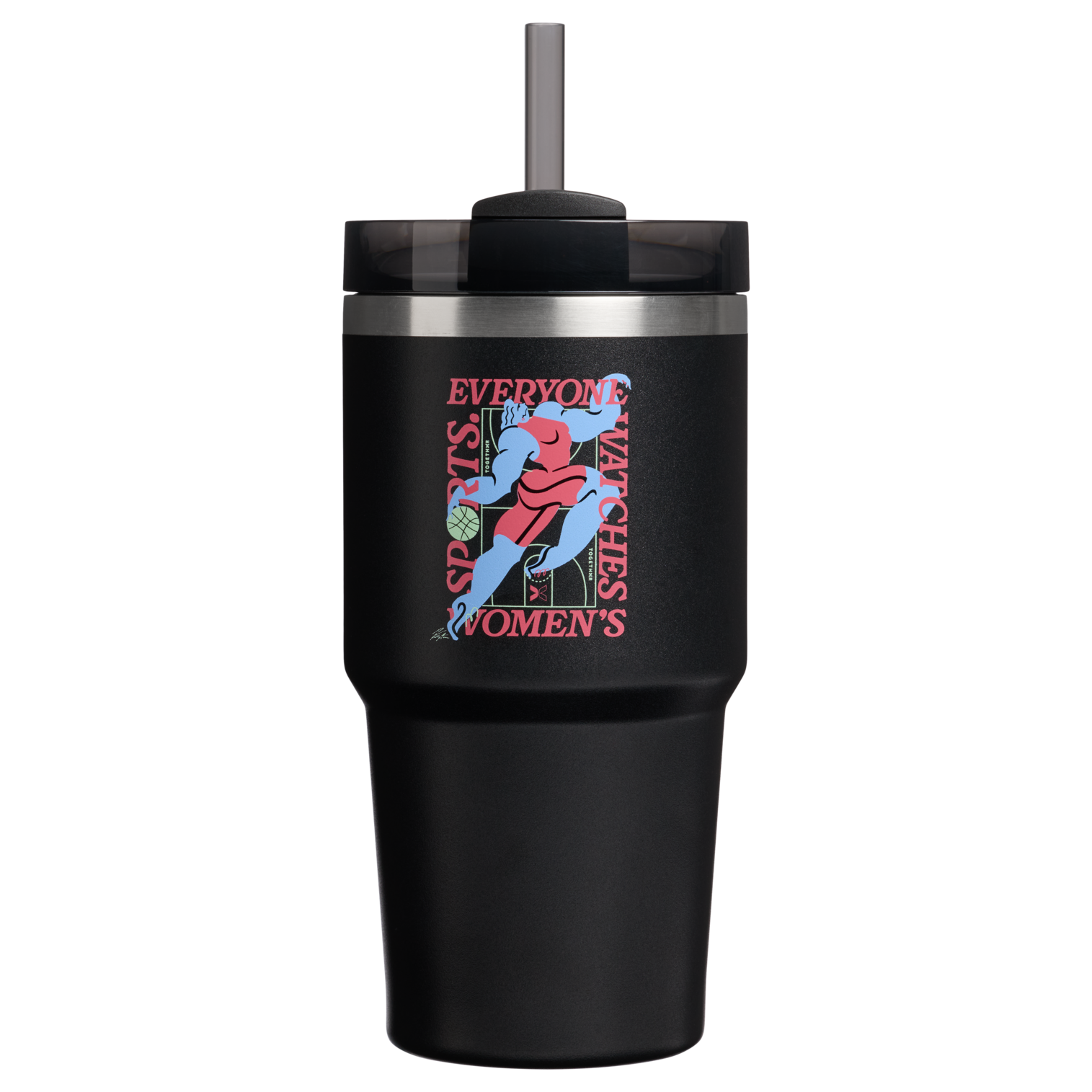 Splash-Resistant FlowState The Quencher H2.0 Flowstate Tumbler D341T - 40oz Large Capacity Car-Cup Friendly Quencher - Tournament Black