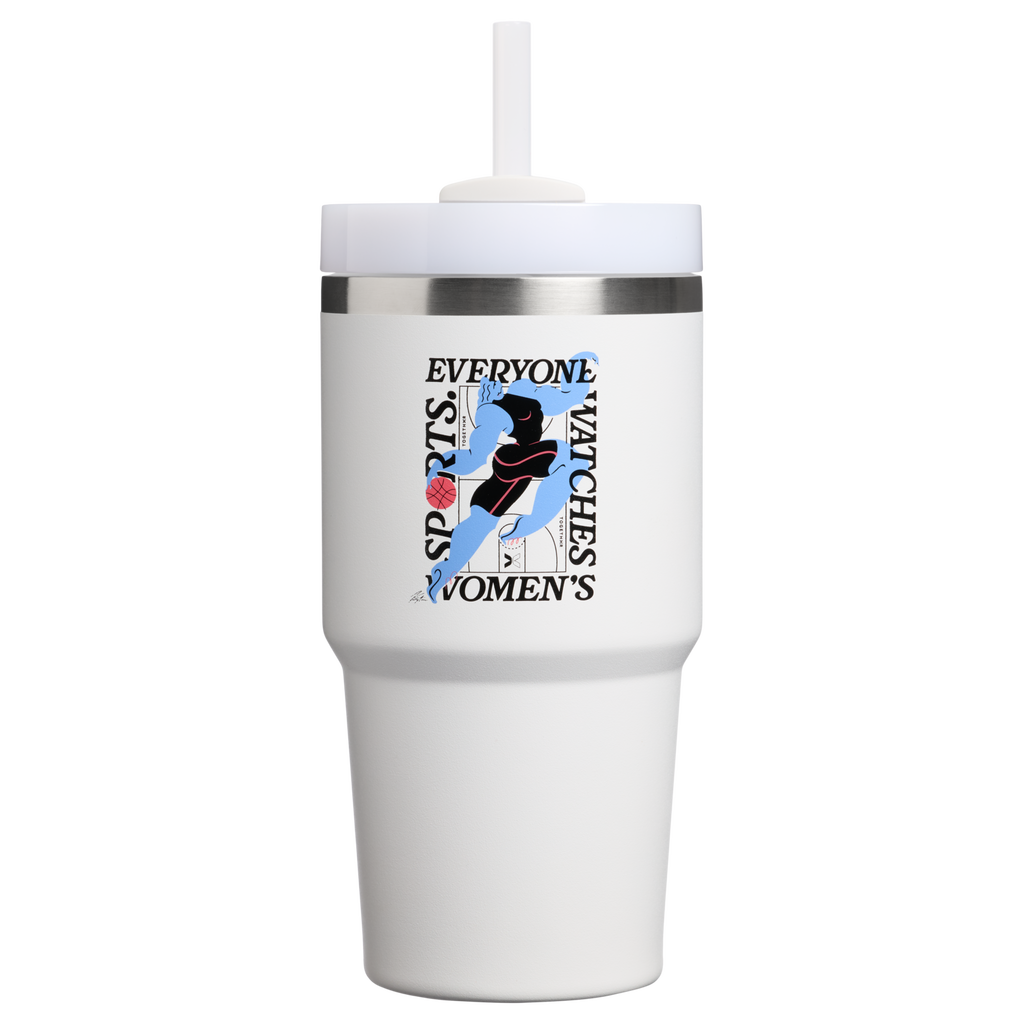 Splash-Resistant FlowState The Quencher H2.0 Flowstate Tumbler D341T - 40oz Large Capacity Car-Cup Friendly Quencher - Tournament White