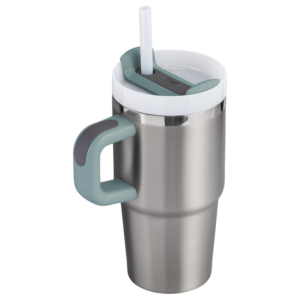 Splash-Resistant FlowState The Quencher H2.O Flowstate Tumbler D251V - Double-Wall Vacuum Insulated Travel Tumbler with Straw Detail