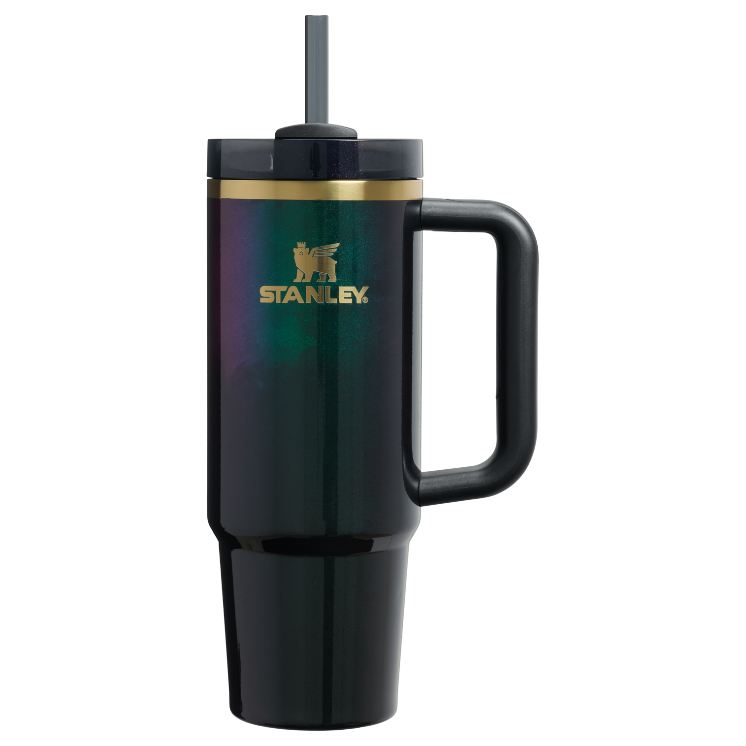 Car-Cup Friendly The Wicked for Good Quencher H2.0 Flowstate Tumbler D246P - Double-Wall Vacuum Insulated Travel Tumbler with Straw - Elphaba For Good