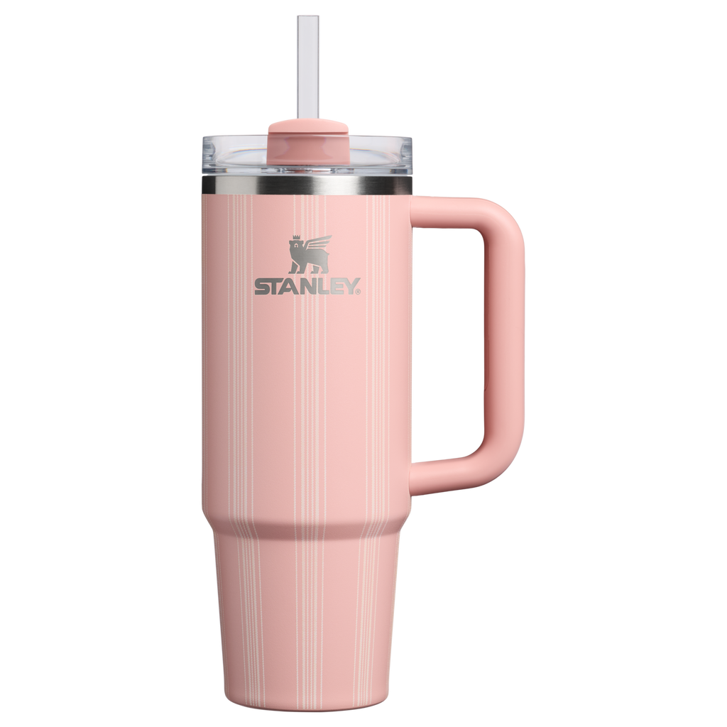 Insulated Travel The Quencher H2.0 Flowstate Tumbler D343V - FlowState 3-Position Lid Insulated Travel Mug - Peach Rose Picnic Stripe
