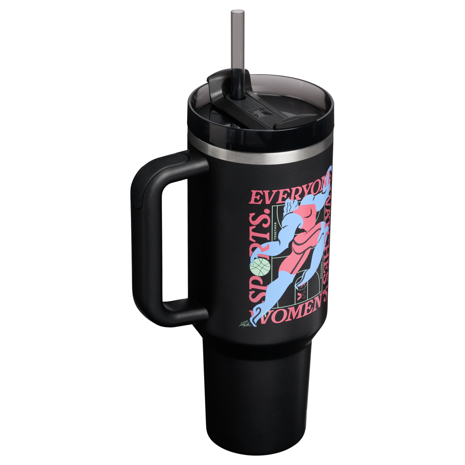 Insulated Travel The Quencher H2.0 Flowstate Tumbler D340Y - Double-Wall Vacuum Insulated Travel Tumbler with Straw Detail