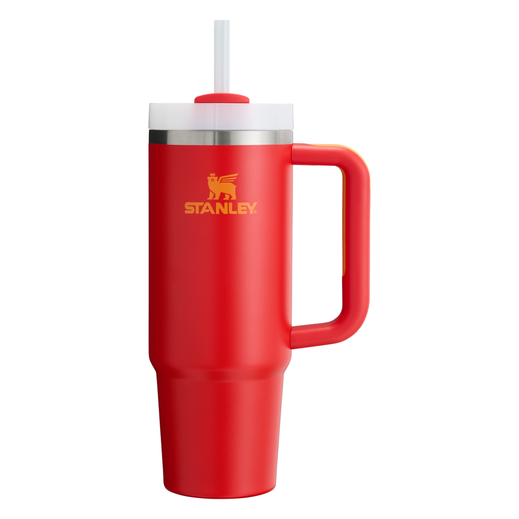 Large Capacity The Quencher H2.0 Flowstate Tumbler | Stanley Create D331C - Double-Wall Vacuum Insulated Travel Tumbler with Straw Detail