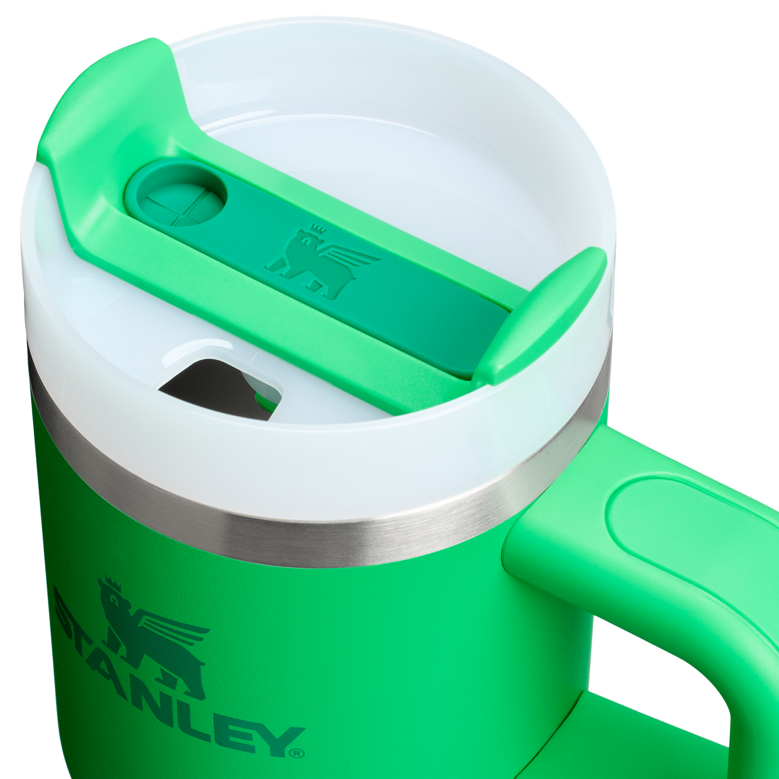 Large Capacity The Quencher H2.O Flowstate Tumbler | Stanley Create D291F - FlowState 3-Position Lid Insulated Travel Mug Detail