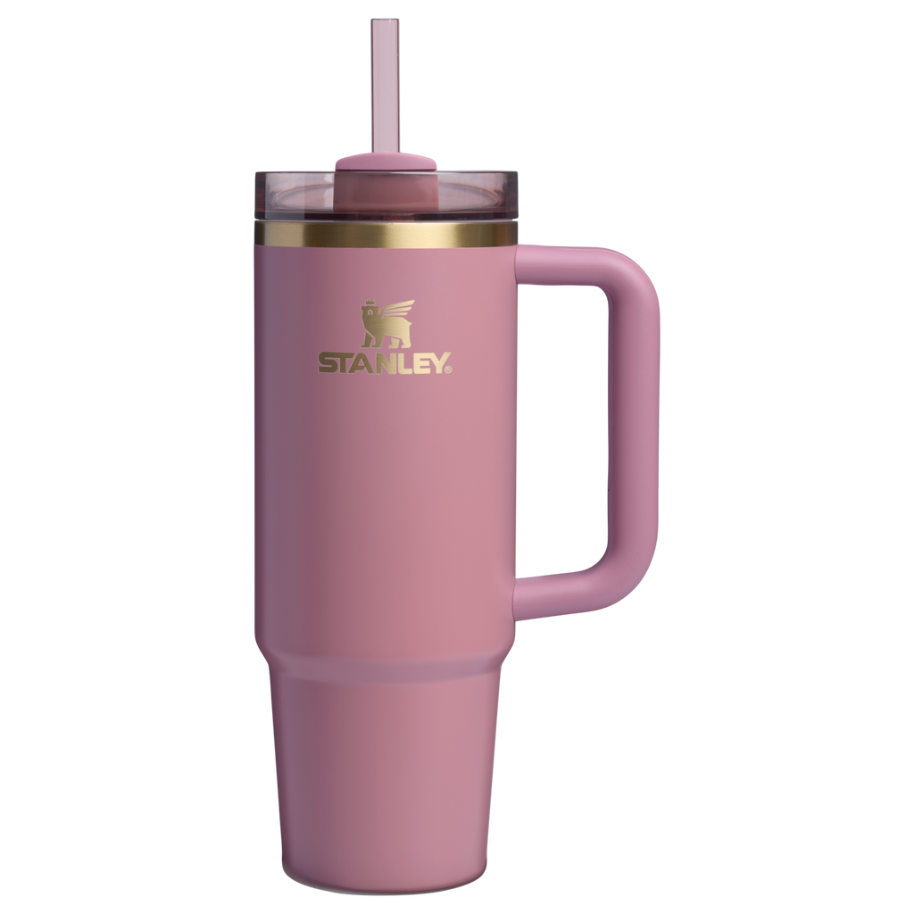Large Capacity The Quencher H2.0 Flowstate Tumbler | Stanley Create D331C - Double-Wall Vacuum Insulated Travel Tumbler with Straw Detail