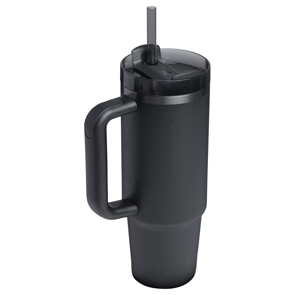Large Capacity The Quencher H2.0 Flowstate Tumbler | Stanley Create D331C - Double-Wall Vacuum Insulated Travel Tumbler with Straw Detail