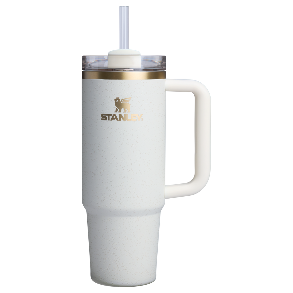 Large Capacity The Quencher H2.0 Flowstate Tumbler | Stanley Create D331C - Double-Wall Vacuum Insulated Travel Tumbler with Straw Detail