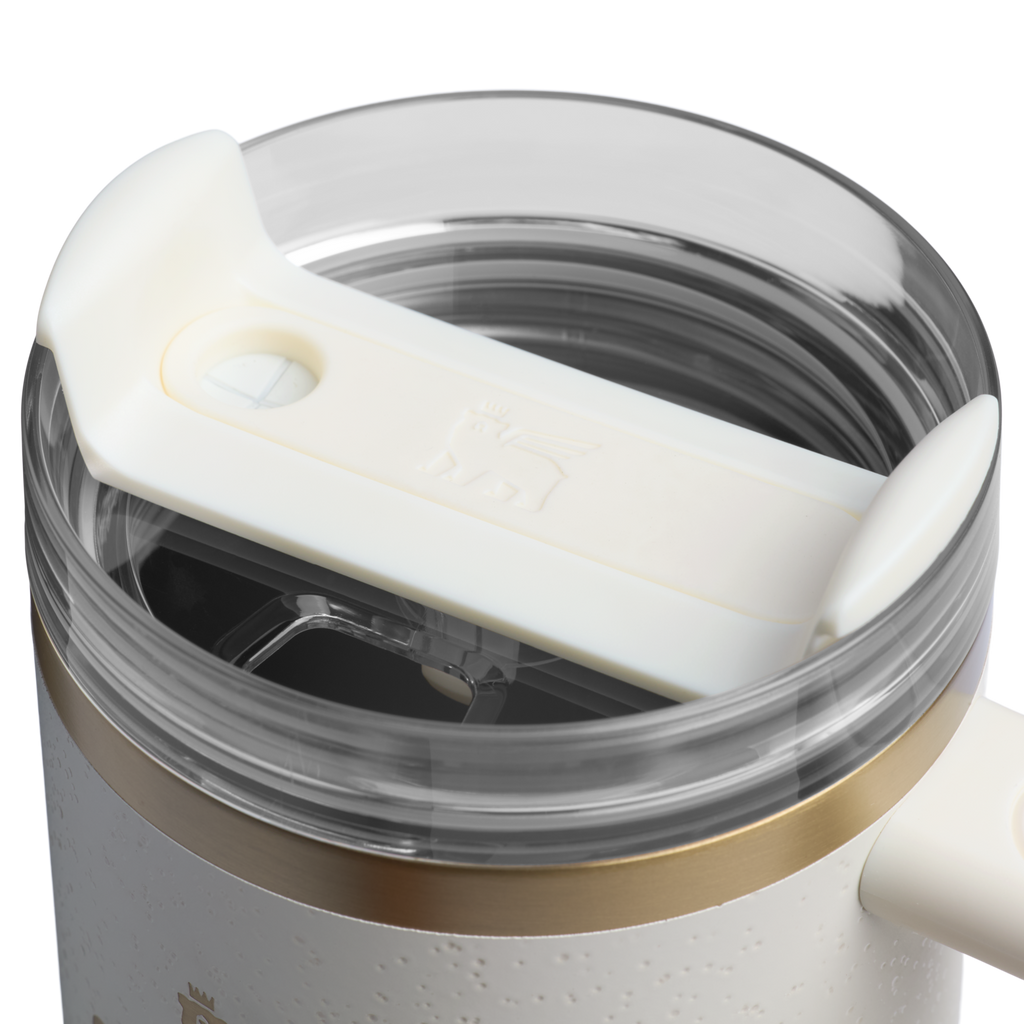 Large Capacity The Quencher H2.0 Flowstate Tumbler | Stanley Create D331C - Double-Wall Vacuum Insulated Travel Tumbler with Straw Detail