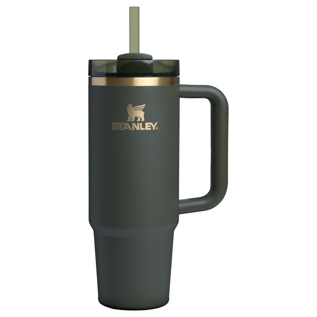Large Capacity The Quencher H2.0 Flowstate Tumbler | Stanley Create D331C - Double-Wall Vacuum Insulated Travel Tumbler with Straw Detail