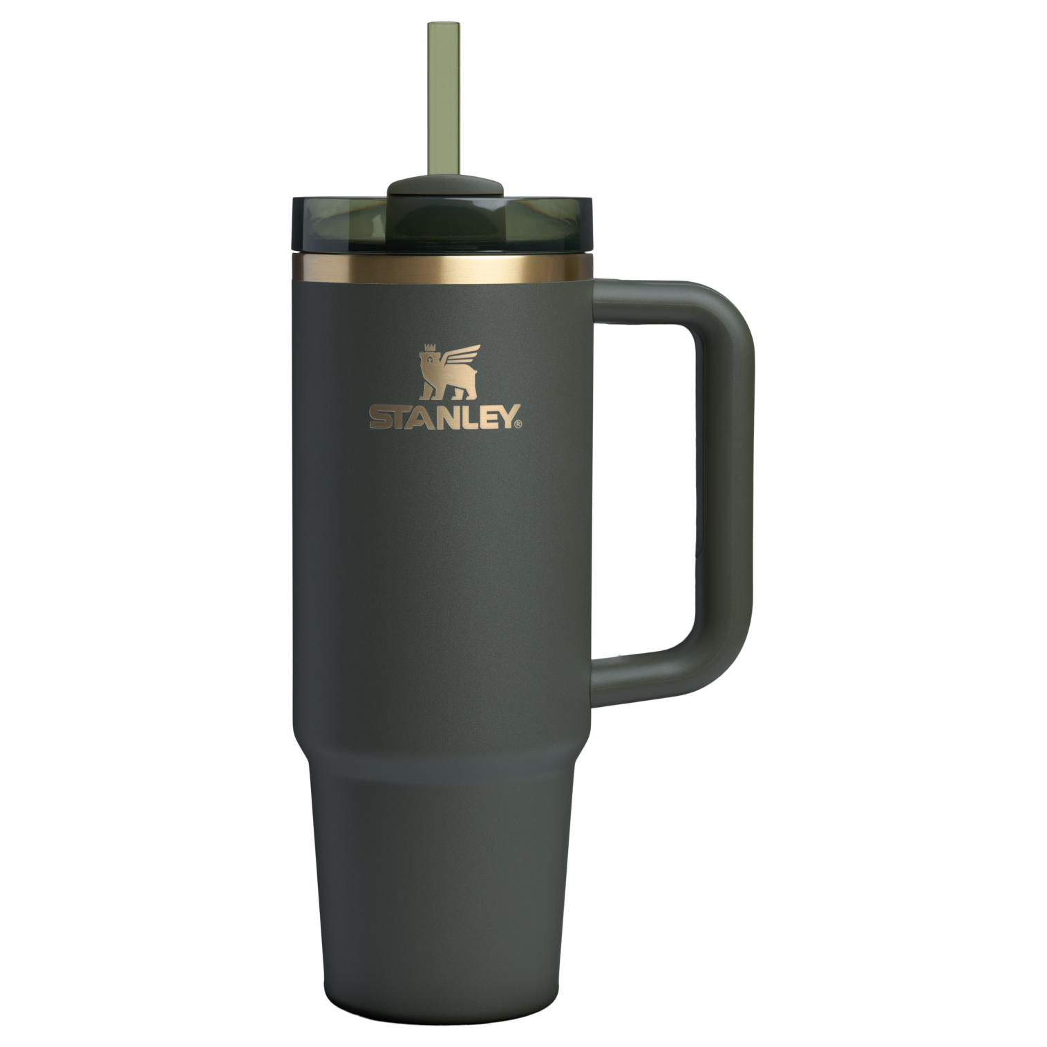 Large Capacity The Quencher H2.0 Flowstate Tumbler | Stanley Create D331C - Double-Wall Vacuum Insulated Travel Tumbler with Straw Detail