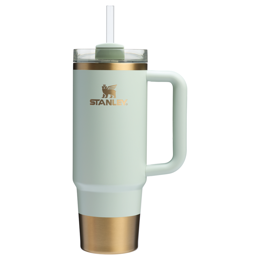 Large Capacity The Quencher H2.0 Flowstate Tumbler | Stanley Create D331C - Double-Wall Vacuum Insulated Travel Tumbler with Straw Detail