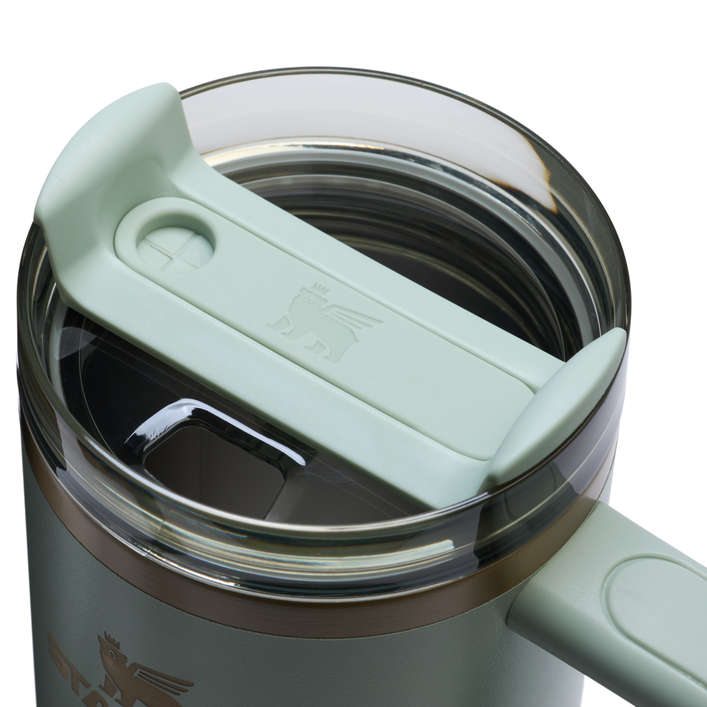 Large Capacity The Quencher H2.0 Flowstate Tumbler | Stanley Create D331C - Double-Wall Vacuum Insulated Travel Tumbler with Straw Detail