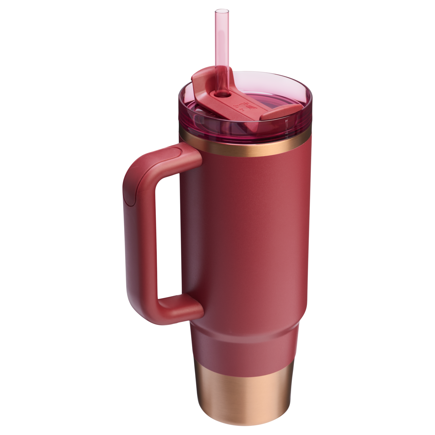 Large Capacity The Quencher H2.0 Flowstate Tumbler | Stanley Create D331C - Double-Wall Vacuum Insulated Travel Tumbler with Straw Detail