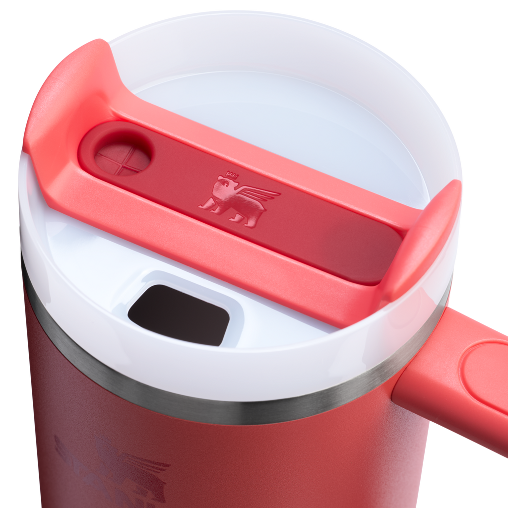 Large Capacity The Quencher H2.0 Flowstate Tumbler | Stanley Create D331C - Double-Wall Vacuum Insulated Travel Tumbler with Straw Detail