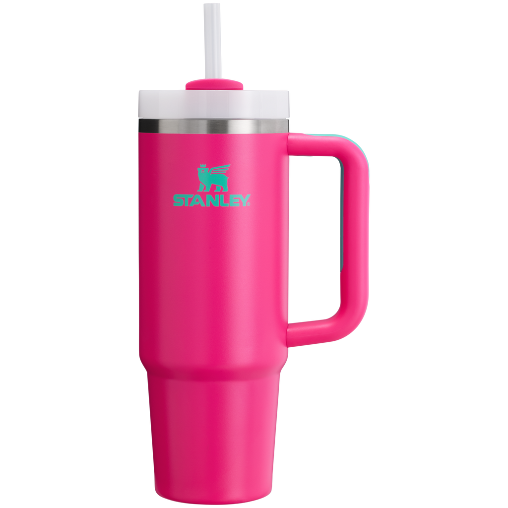 Large Capacity The Quencher H2.0 Flowstate Tumbler | Stanley Create D331C - Double-Wall Vacuum Insulated Travel Tumbler with Straw Detail