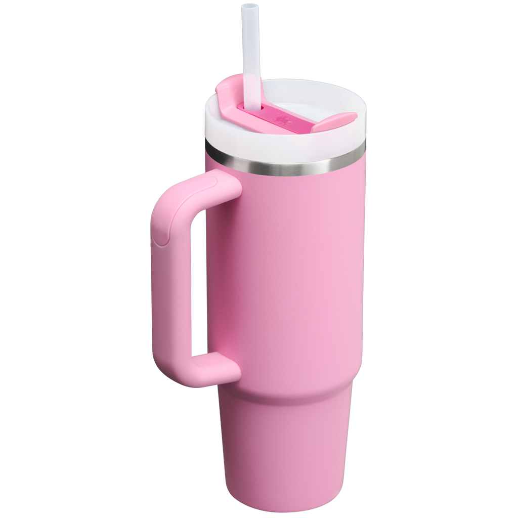 Large Capacity The Quencher H2.0 Flowstate Tumbler | Stanley Create D331C - Double-Wall Vacuum Insulated Travel Tumbler with Straw Detail
