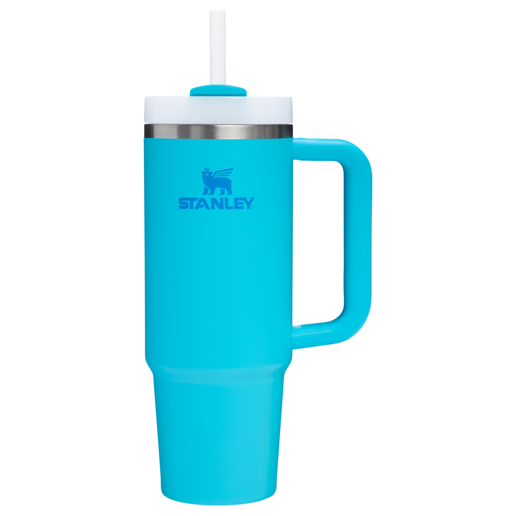 Large Capacity The Quencher H2.0 Flowstate Tumbler | Stanley Create D331C - Double-Wall Vacuum Insulated Travel Tumbler with Straw Detail