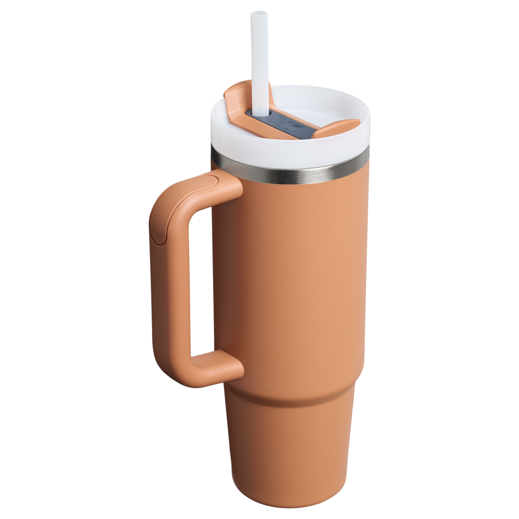 Large Capacity The Quencher H2.0 Flowstate Tumbler | Stanley Create D331C - Double-Wall Vacuum Insulated Travel Tumbler with Straw Detail