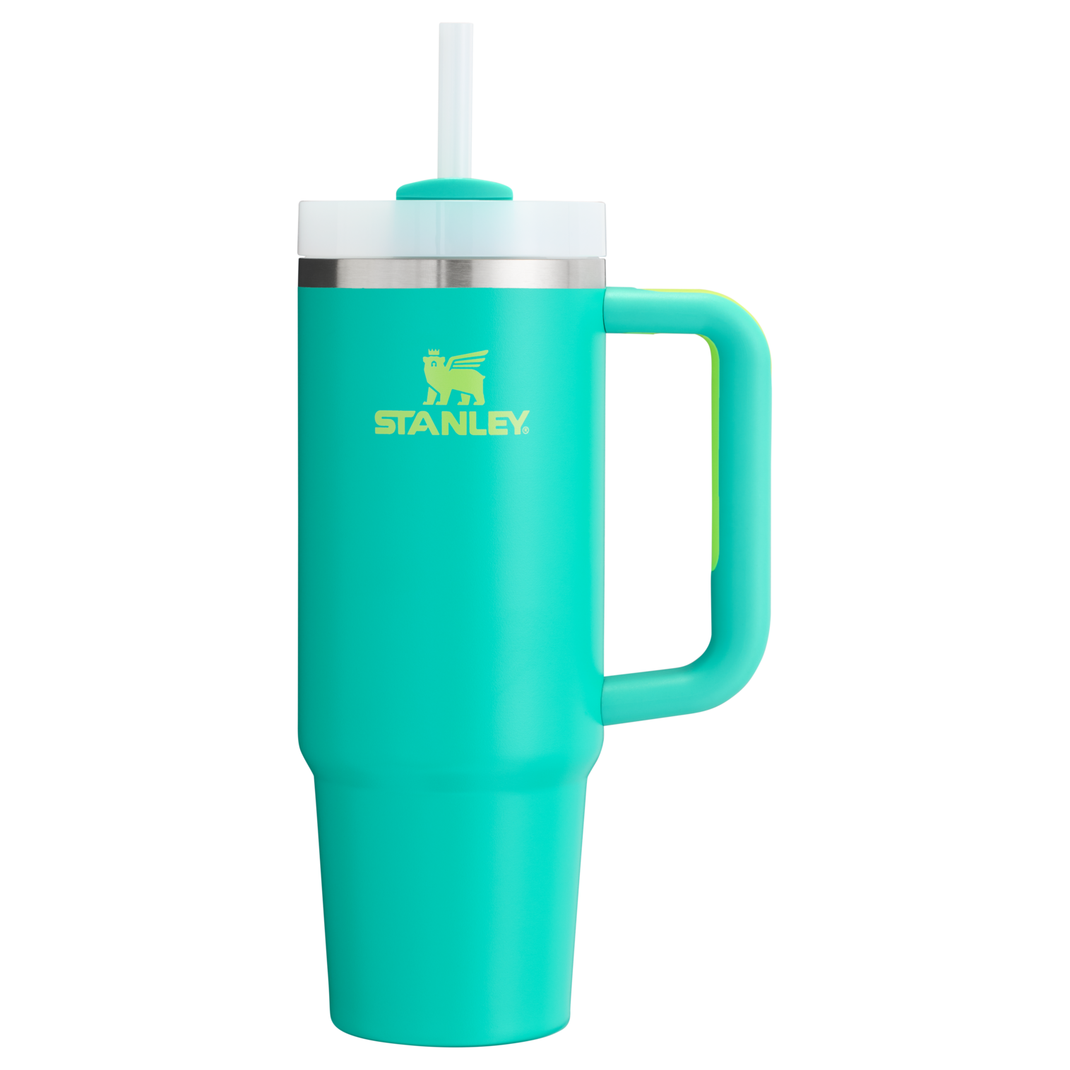 Large Capacity The Quencher H2.0 Flowstate Tumbler | Stanley Create D331C - Double-Wall Vacuum Insulated Travel Tumbler with Straw Detail