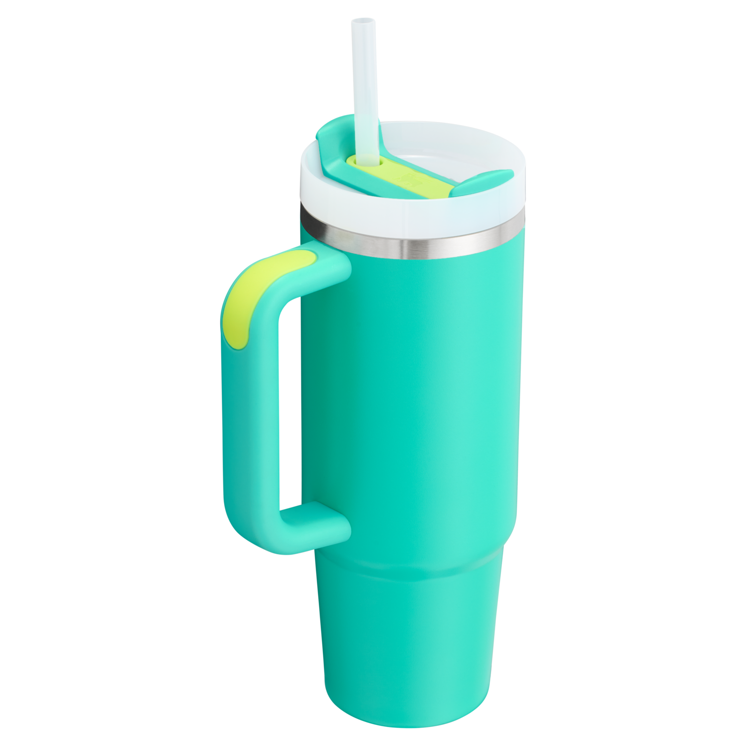 Large Capacity The Quencher H2.0 Flowstate Tumbler | Stanley Create D331C - Double-Wall Vacuum Insulated Travel Tumbler with Straw Detail