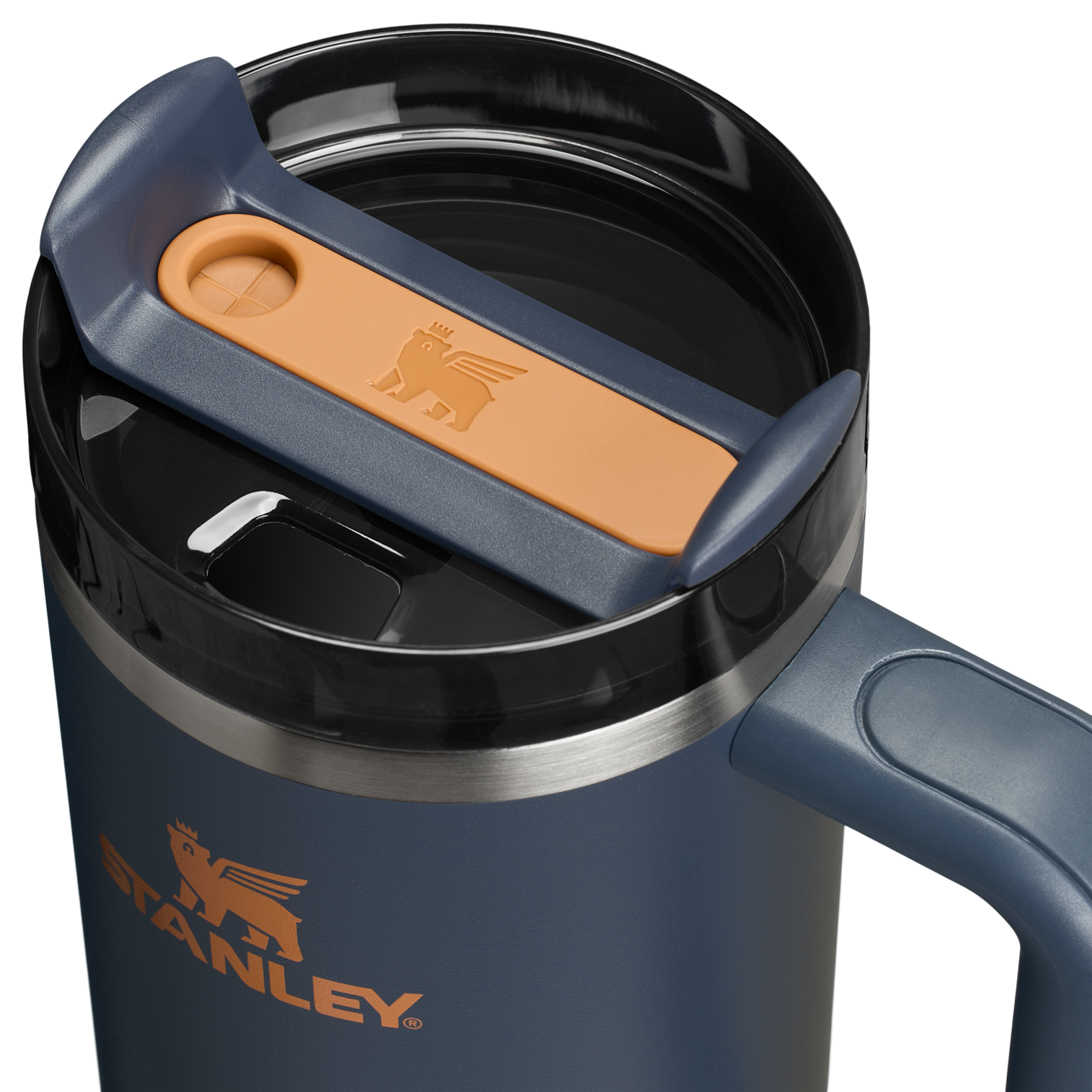 Large Capacity The Quencher H2.0 Flowstate Tumbler | Stanley Create D331C - Double-Wall Vacuum Insulated Travel Tumbler with Straw Detail