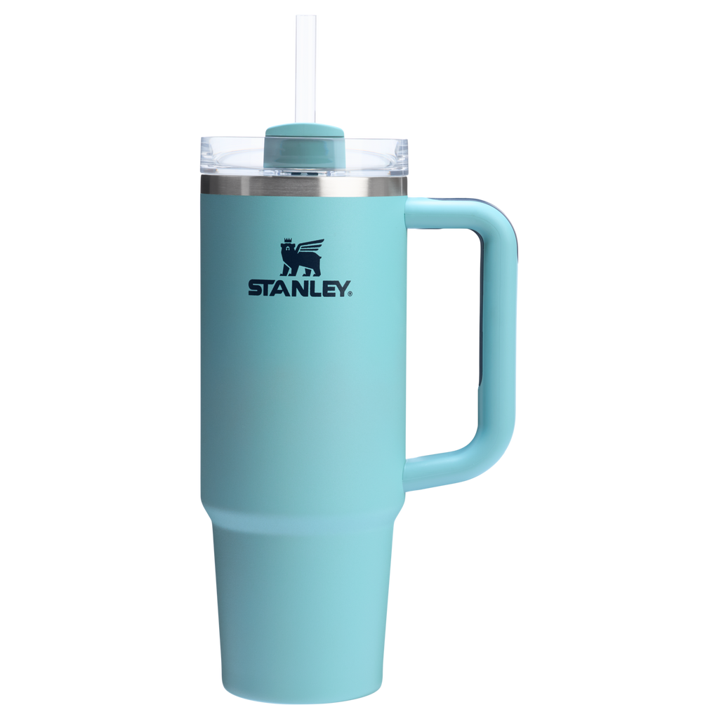 Large Capacity The Quencher H2.0 Flowstate Tumbler | Stanley Create D331C - Double-Wall Vacuum Insulated Travel Tumbler with Straw Detail