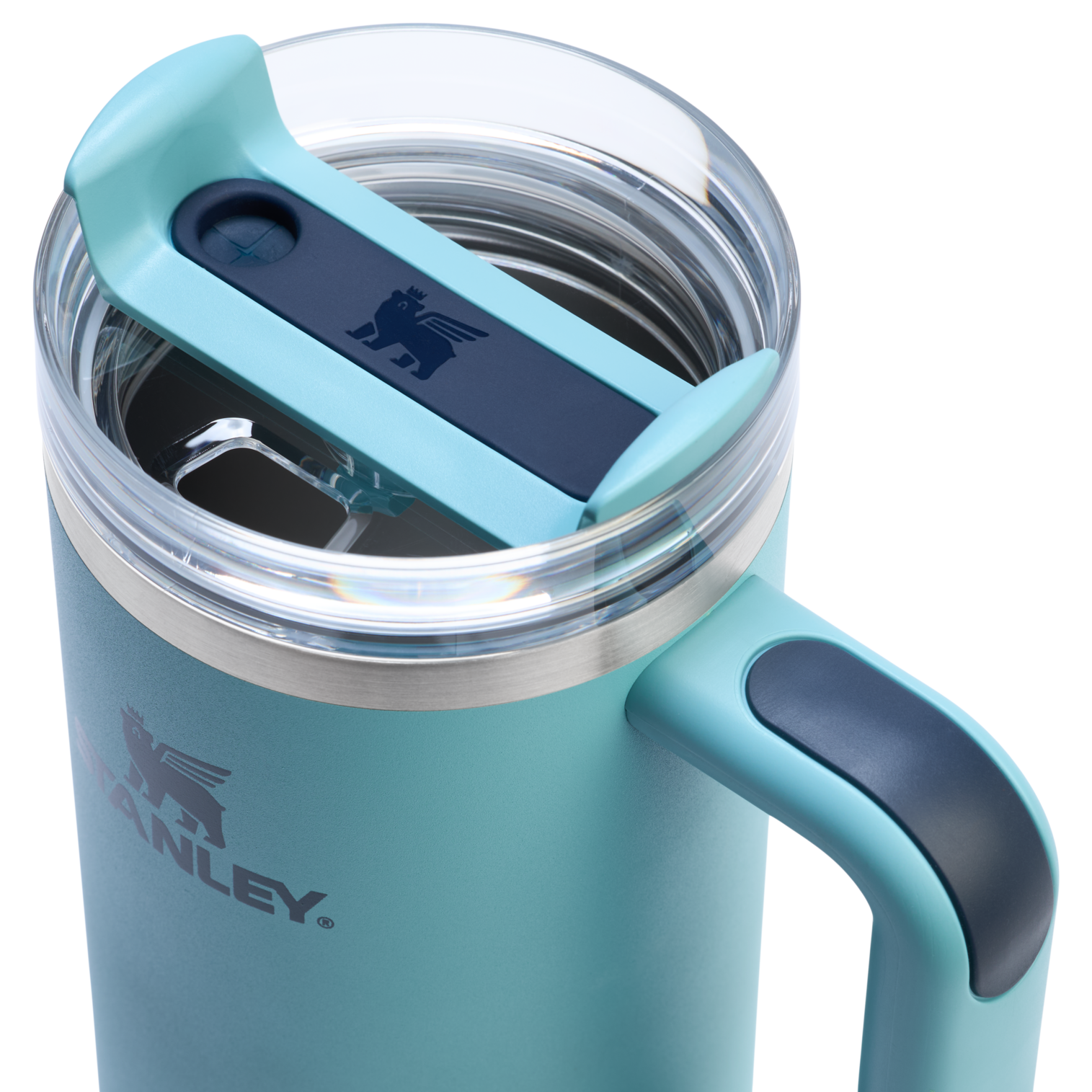 Large Capacity The Quencher H2.0 Flowstate Tumbler | Stanley Create D331C - Double-Wall Vacuum Insulated Travel Tumbler with Straw Detail
