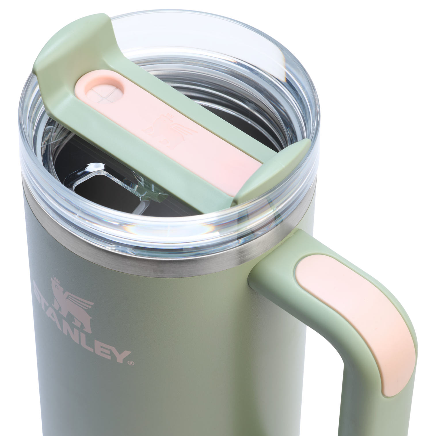 Large Capacity The Quencher H2.0 Flowstate Tumbler | Stanley Create D331C - Double-Wall Vacuum Insulated Travel Tumbler with Straw Detail