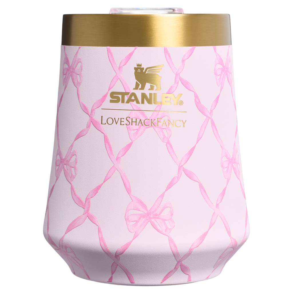 Vacuum Insulated Wine Stanley 1913 x LoveShackFancy Holiday Reserve Wine Tumbler D204X - Reserve Collection Stainless Steel Whiskey Cup Detail