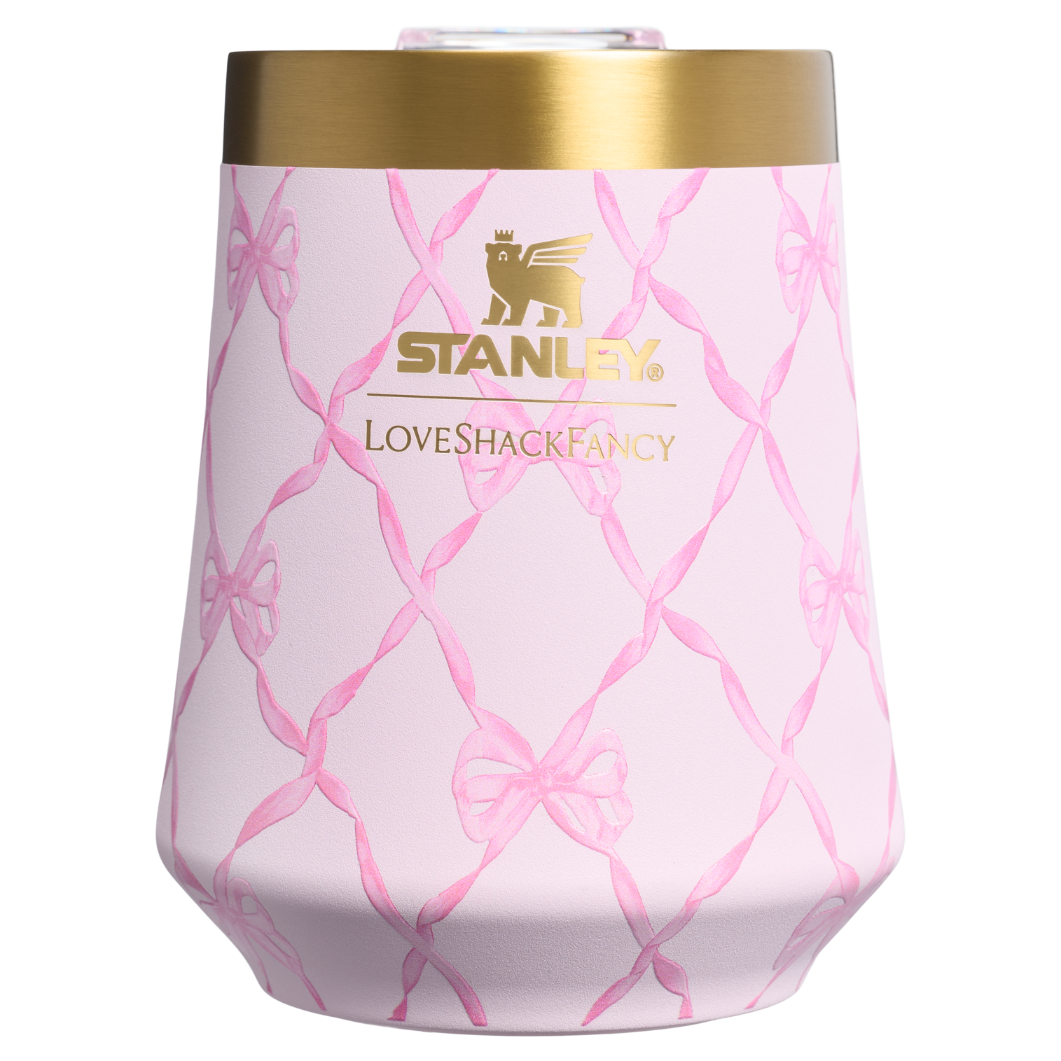 Shatterproof Luxury Stanley 1913 x LoveShackFancy Holiday Reserve Wine Tumbler D367F - Shatterproof Flavor-Preserving Cocktail Tumbler with Lid Detail