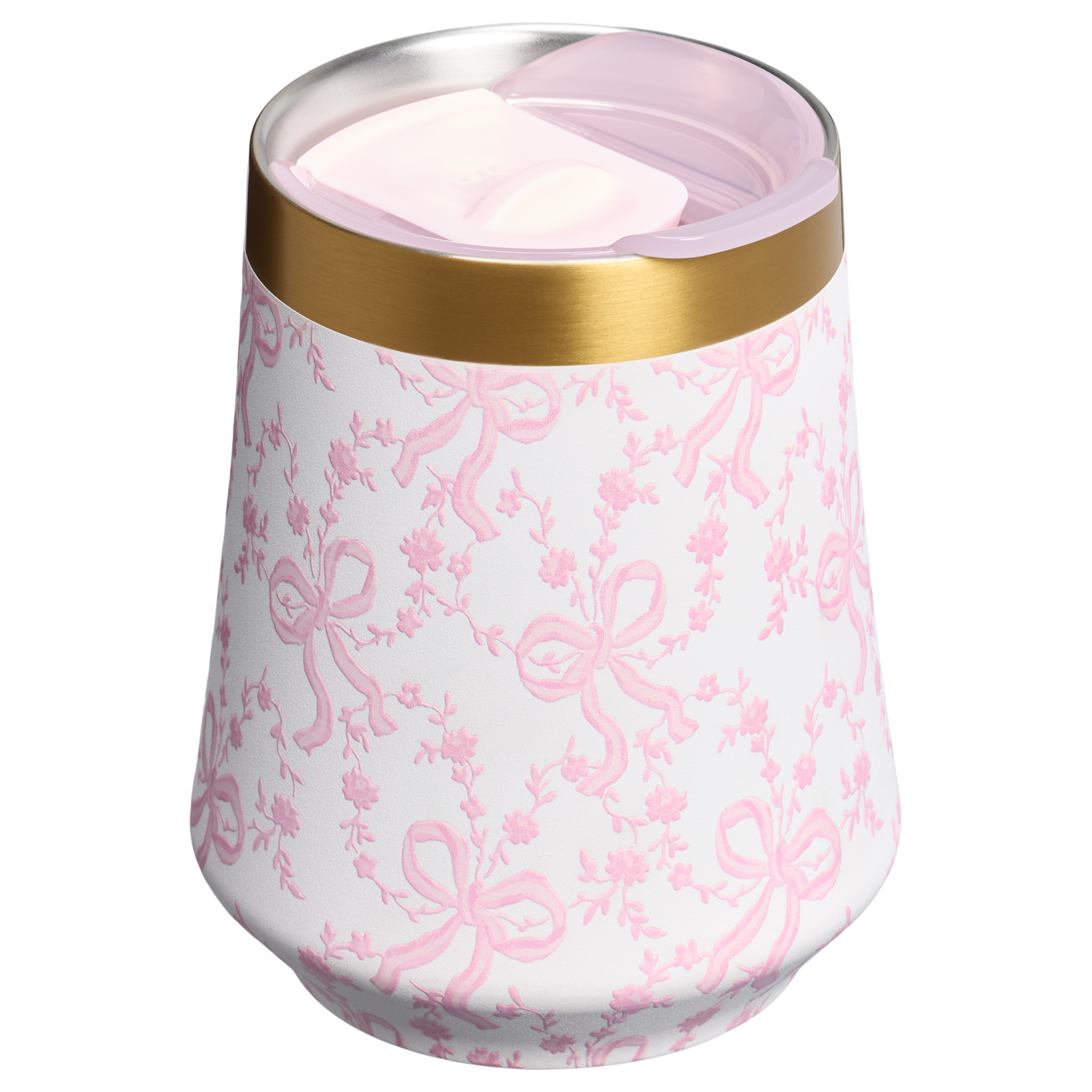 Shatterproof Luxury Stanley 1913 x LoveShackFancy Holiday Reserve Wine Tumbler D367F - Shatterproof Flavor-Preserving Cocktail Tumbler with Lid Detail
