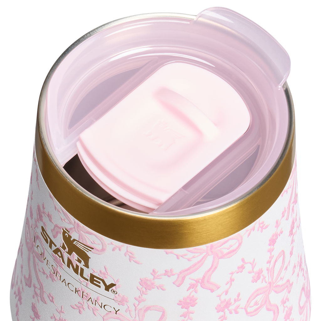 Vacuum Insulated Wine Stanley 1913 x LoveShackFancy Holiday Reserve Wine Tumbler D204X - Reserve Collection Stainless Steel Whiskey Cup Detail
